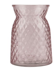 Mainstays Decorative Tabletop Glass Vase, 6", Pink