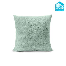HGTV Curlicue Faux Fur Pillow Quietude 18 x 18 inches