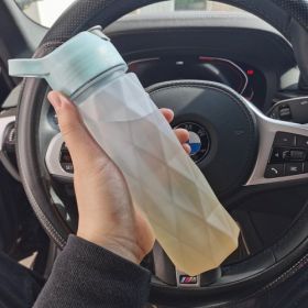 Spray Water Bottle For Girls Outdoor Sport Fitness Water Cup Large Capacity Spray Bottle Drinkware Travel Bottles Kitchen Gadgets (Option: Blueorange gradient)