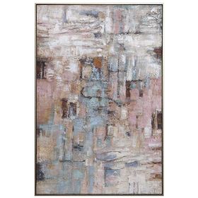 Hand painted Simple Easy abstract oil painting Modern Neutral Color Nordic Wall Art Texture Minimal Oil Painting on Canvas (size: 75x150cm)