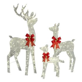 3-Piece Lighted Christmas Reindeer Family Set Outdoor Decorations (default: default title)