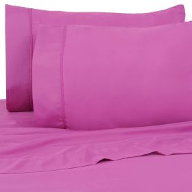 Premier Colorful Bright 4 pc Microfiber Sheet Sets (Color: Hot Purple, size: Twin)