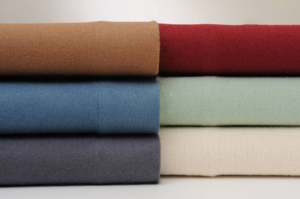 Bibb Home Solid Flannel 4 Piece Sheet Set (Color: Navy, size: Cal King)