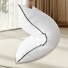 2 Pieces Bed Pillows Grey-STANGARD (Option: S)